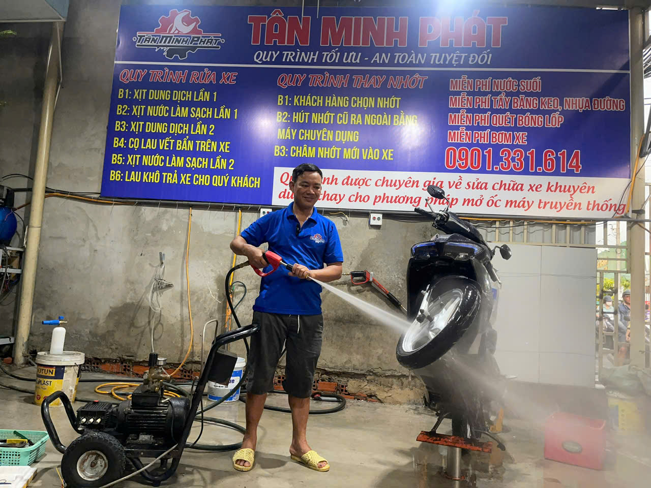 Lắp đặt hệ thống rửa xe