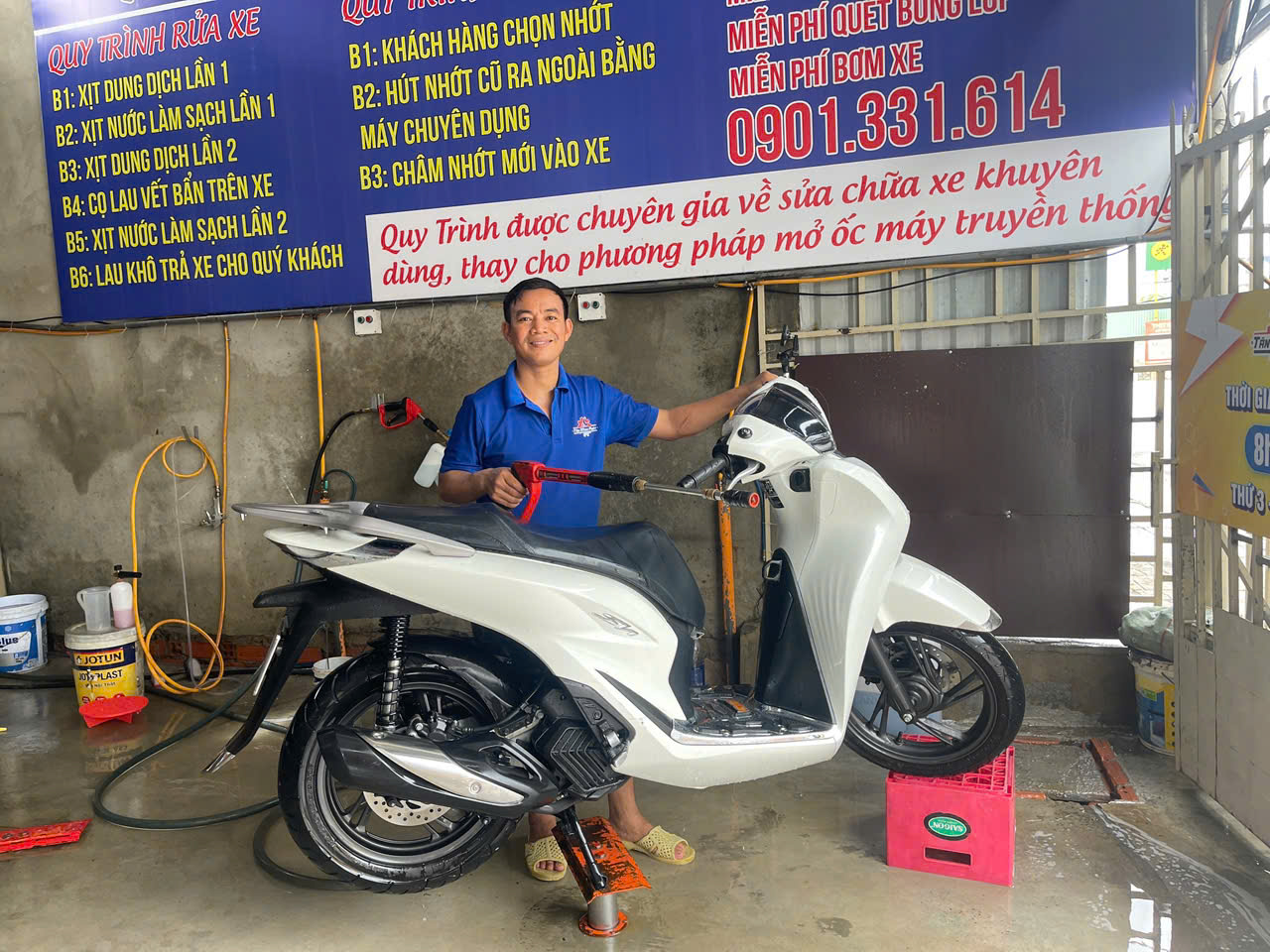 Lắp đặt hệ thống rửa xe