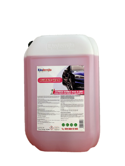 Dung dịch làm bóng, làm khô và bảo vệ thân xe Ekokemika Bubble Wax - 22L